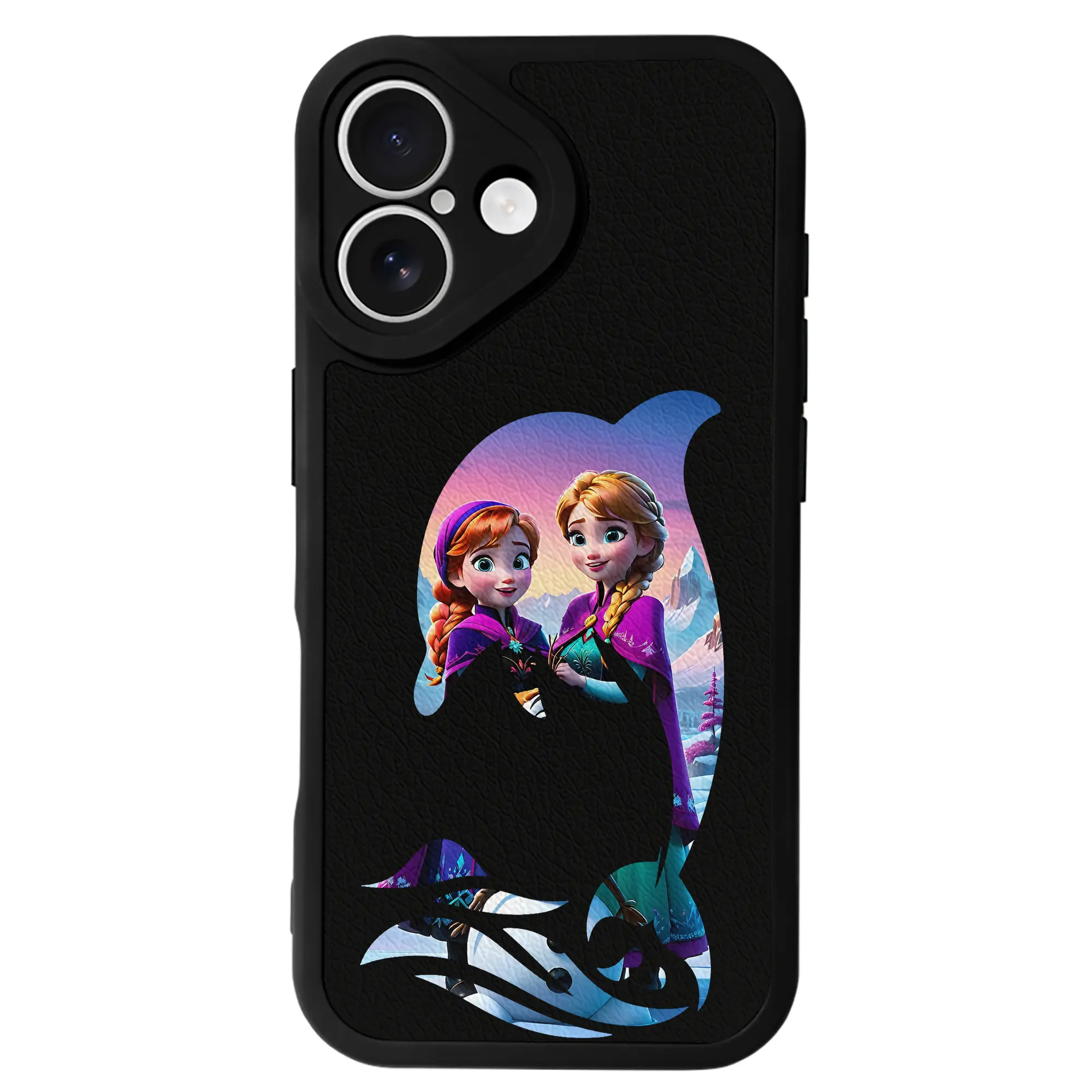 アナと雪の女王(Frozen) グッズ アナ(Anna) - IPhone 16シリーズ対応 ・ シリコンスマホケース ・ レザー調 ・ 高精度フィット ・ 耐衝撃 ・ ワイヤレス充電対応 ・ 精密カット